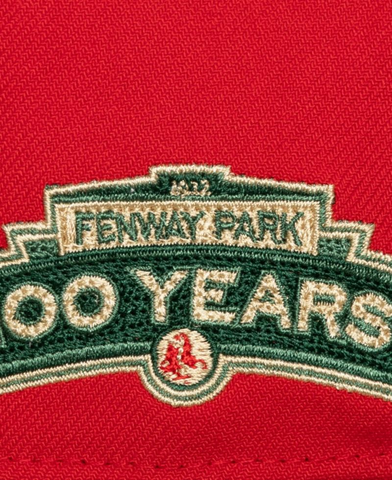 Men's Red Boston Red Sox Fenway Park 100th Anniversary Patch Secondary Pro Snapback Hat