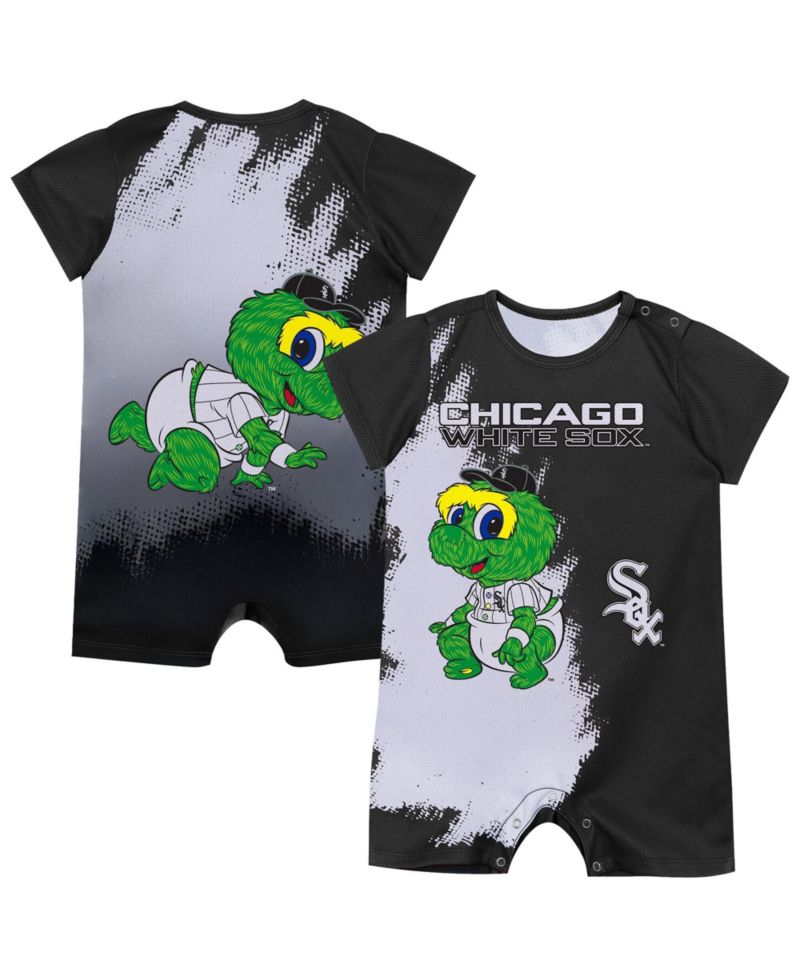 Baby Boys and Girls Black Chicago White Sox Baby Mascot Bodysuit
