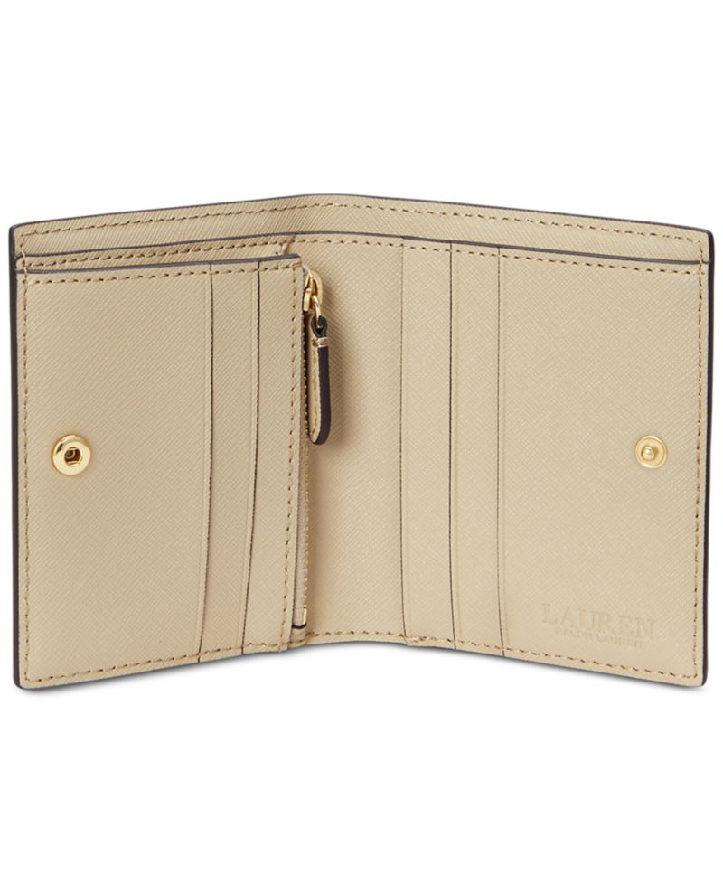 Crosshatch Leather Compact Wallet