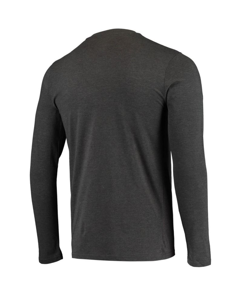 Men's 2-Piece Purple/Heathered Charcoal Northwestern Wildcats Meter Long Sleeve Top and Pants Sleep Set