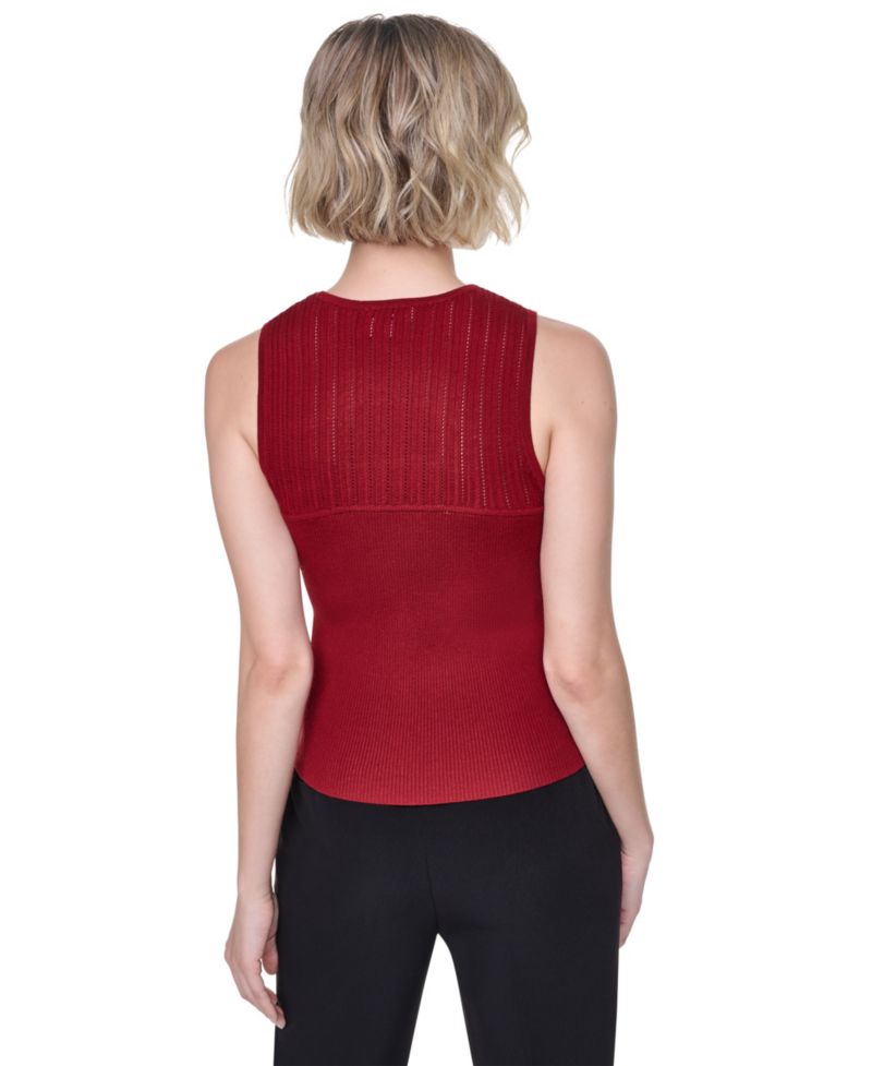Women's Yoke Detail Sleeveless Sweater