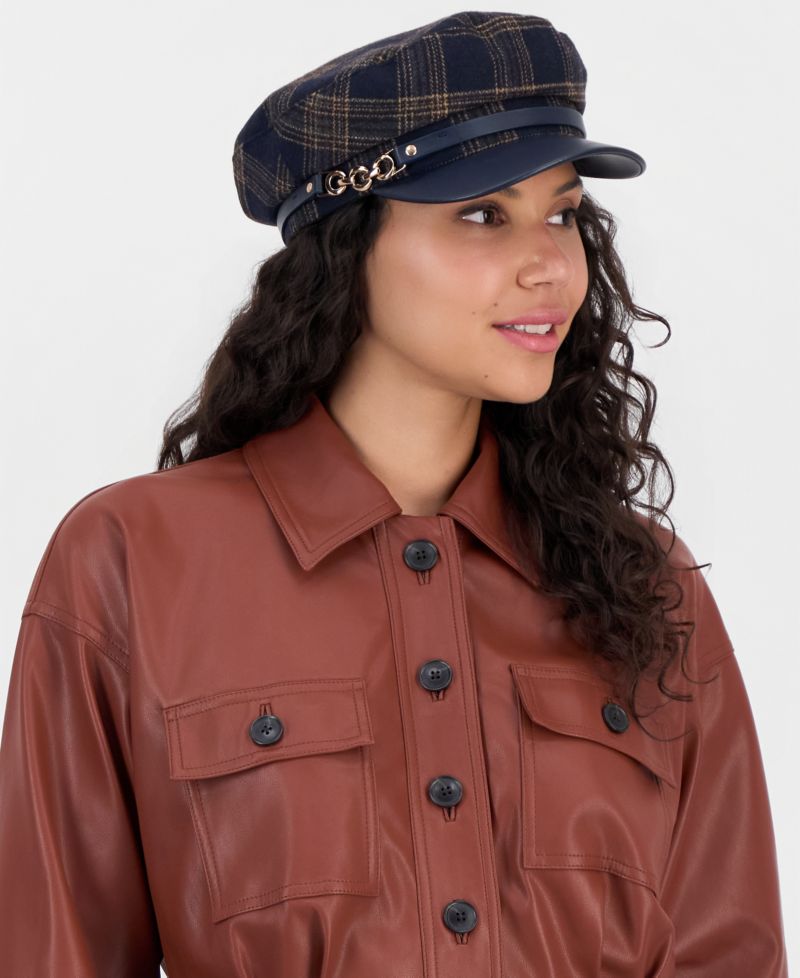 Plaid Horsebit Conductor Cap