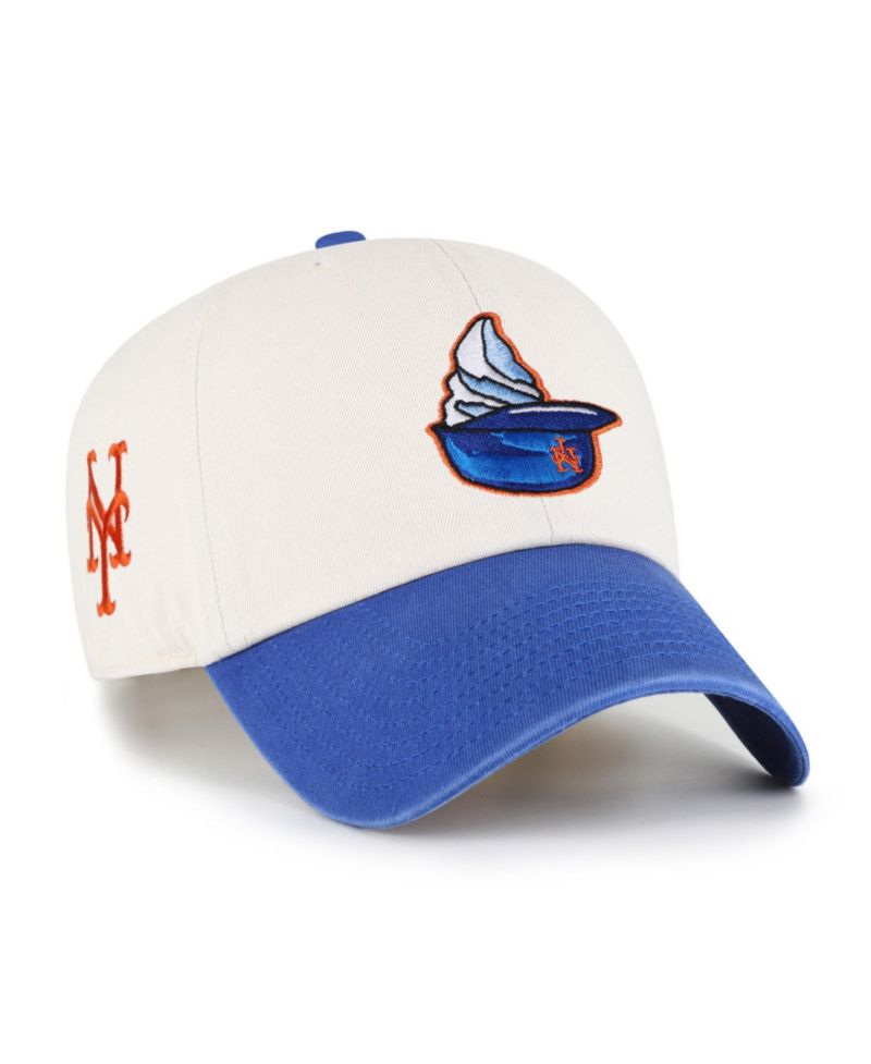 Men's Natural New York Mets Single Swirl Ice Cream Helmet 2.0 Clean Up Adjustable Hat