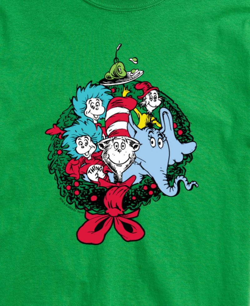 Men's Dr. Seuss Christmas Wreath Short-Sleeve Graphic T-Shirt