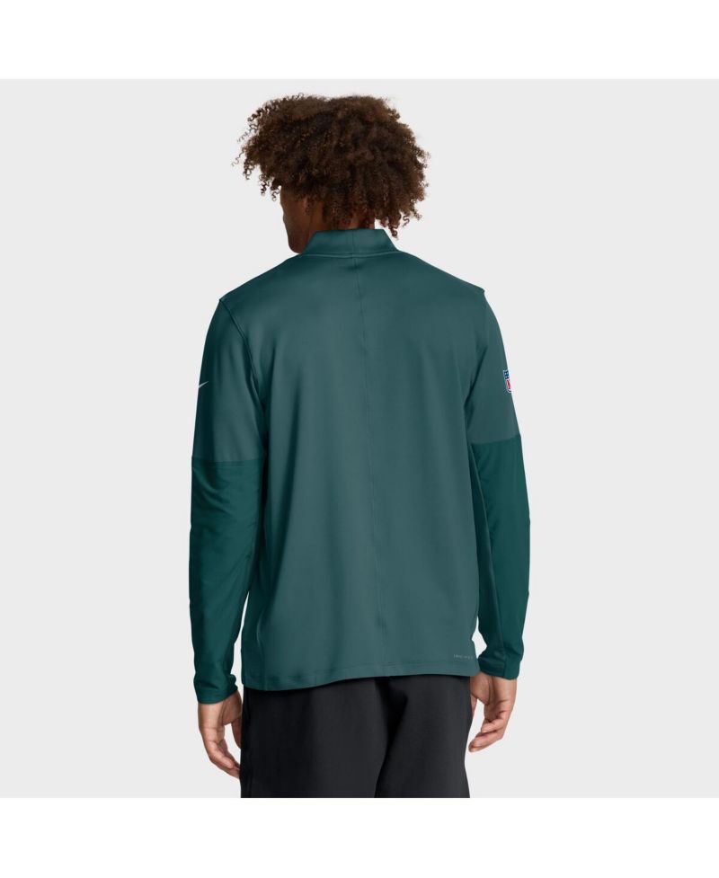 Men's Green Philadelphia Eagles Sideline Dri-FIT Half-Zip Pullover Hoodie
