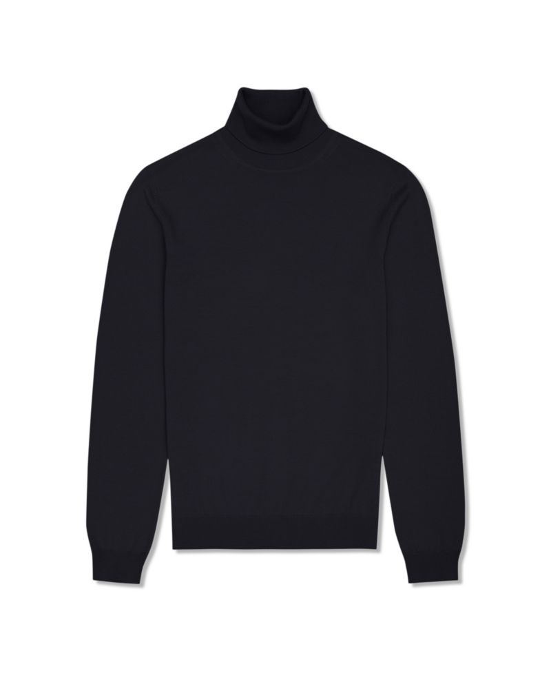 Men's Caine Merino Wool Fine-Gauge Rollneck Sweater