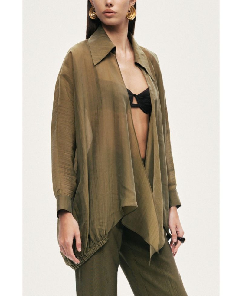 Women's Fluid Open-Front Shirt