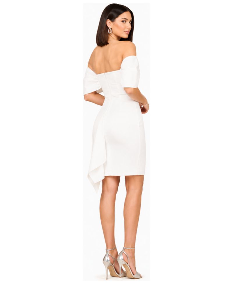 Women's Off Shoulder Bridal Short with Bow