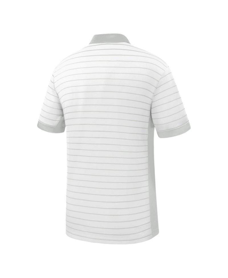Men's White Illinois Fighting Illini Victory Stripe Dri-FIT Polo Shirt
