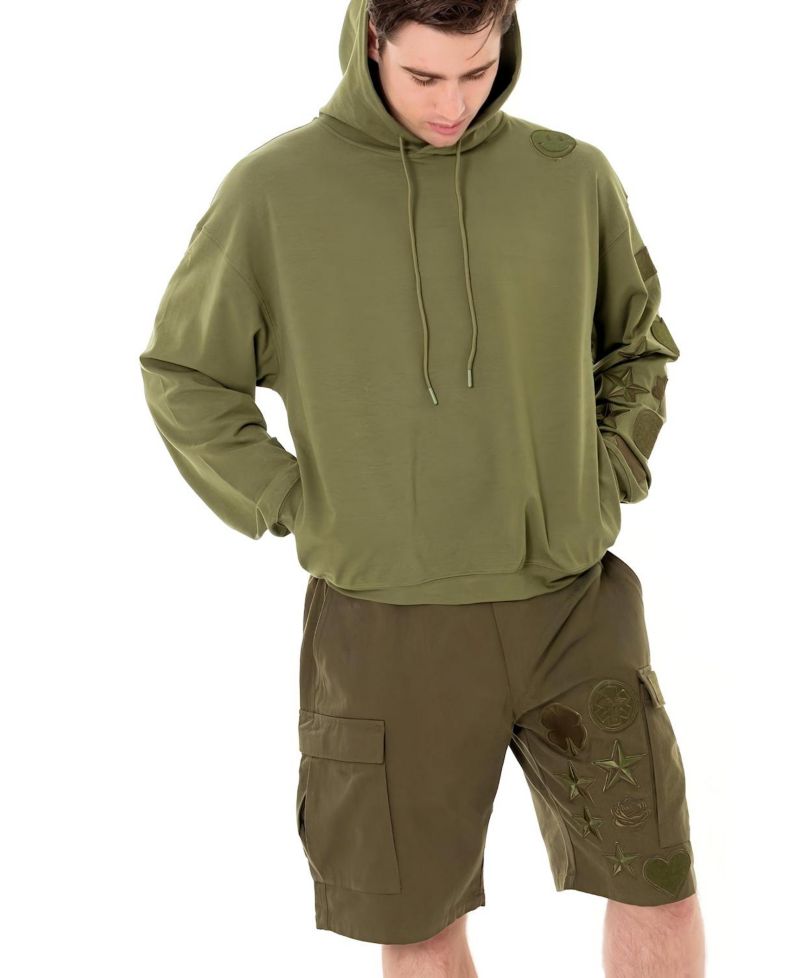 Men's Menswear Patches Cargo Shorts