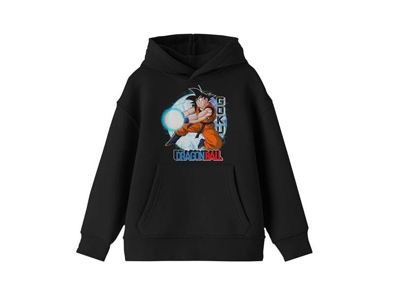 Dragon Ball Goku Kamehameha Blast Youth Black Long Sleeve Hooded Sweatshirt-XXL