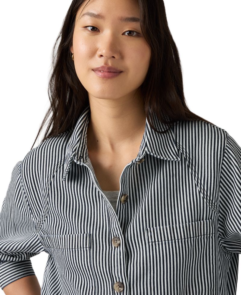 Women's Long-Sleeve Utility Crop Top