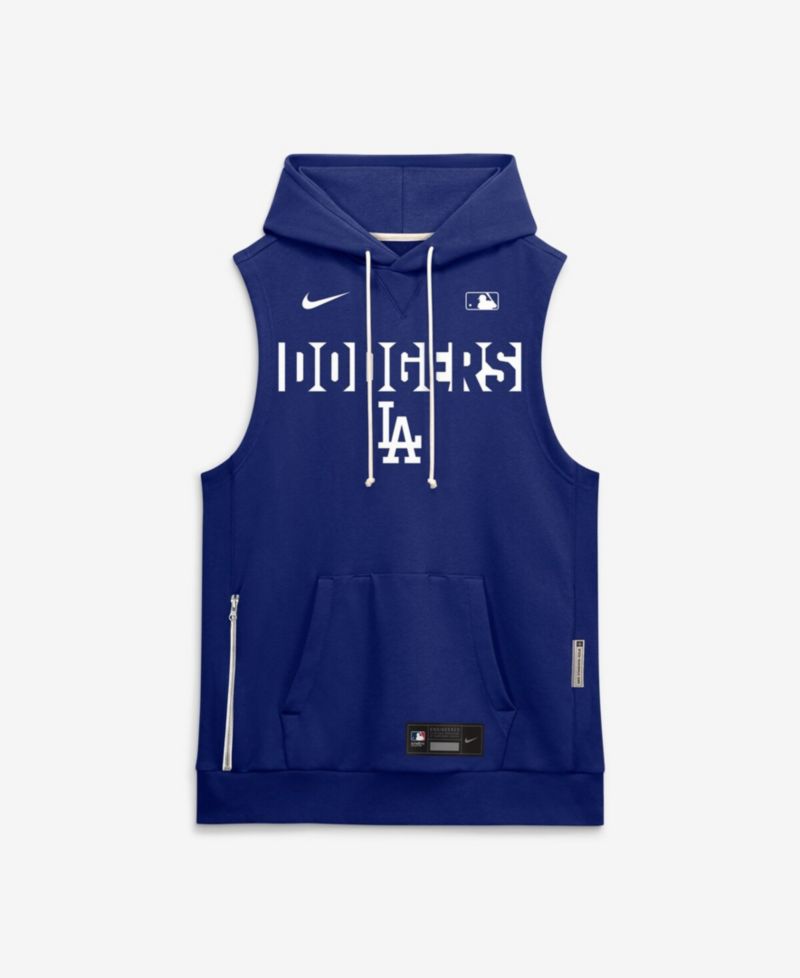 Men's Royal Los Angeles Dodgers Authentic Collection Standard Issue Dri-FIT Sleeveless Hoodie