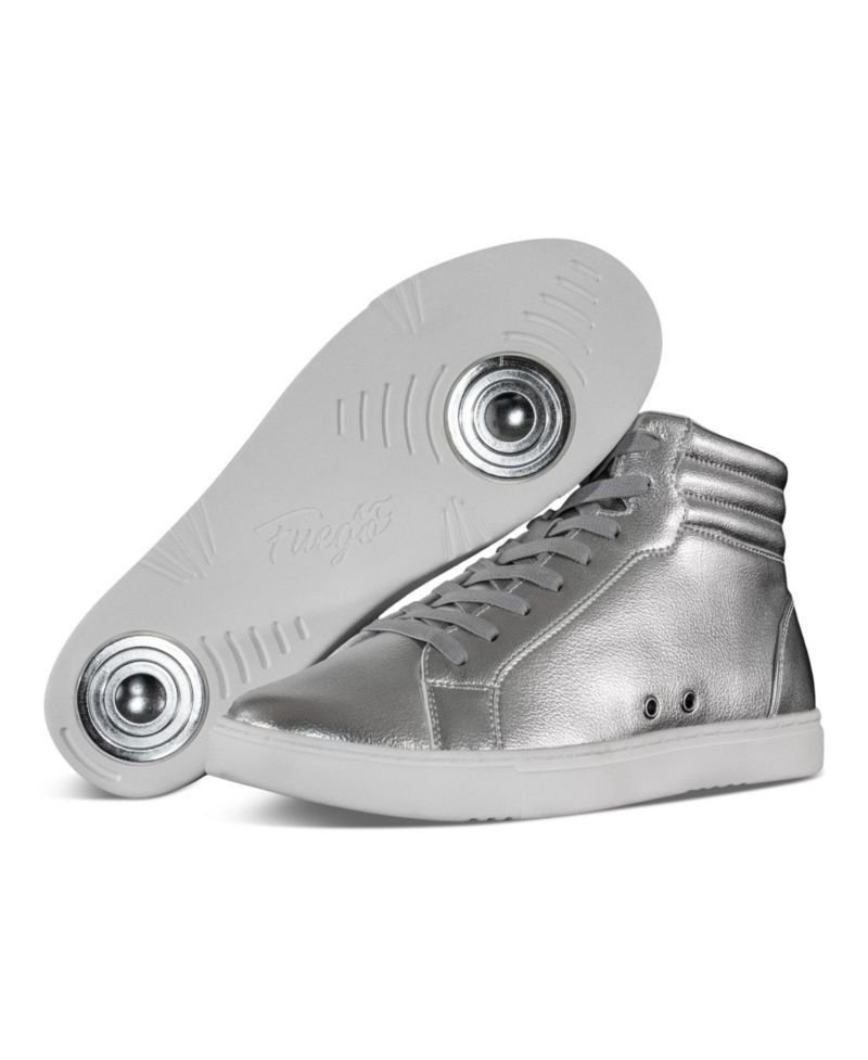 Men's Silver High-top Sneaker