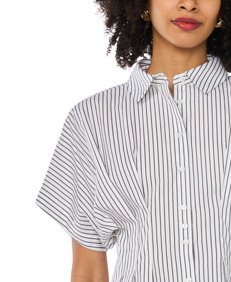 Women's Pleat Waist Dolman-Sleeve Blouse