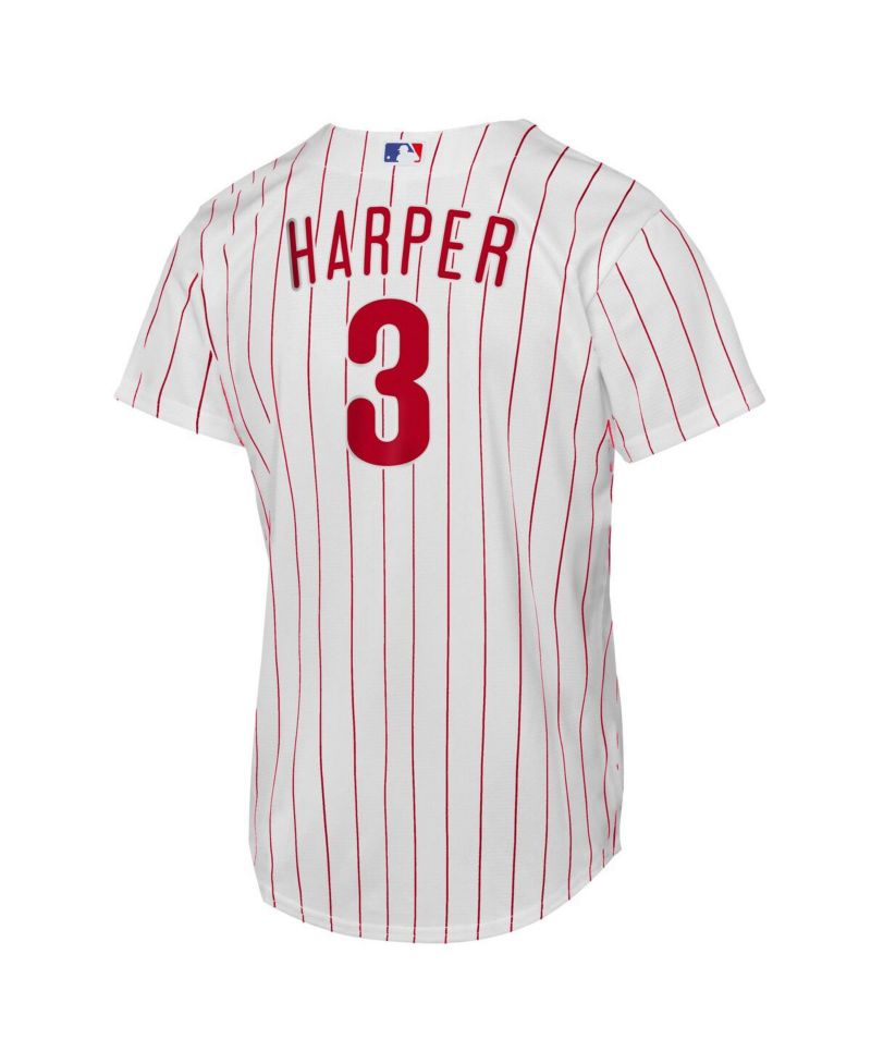 Big Boys and Girls Bryce Harper White Philadelphia Phillies Home Replica Player Jersey