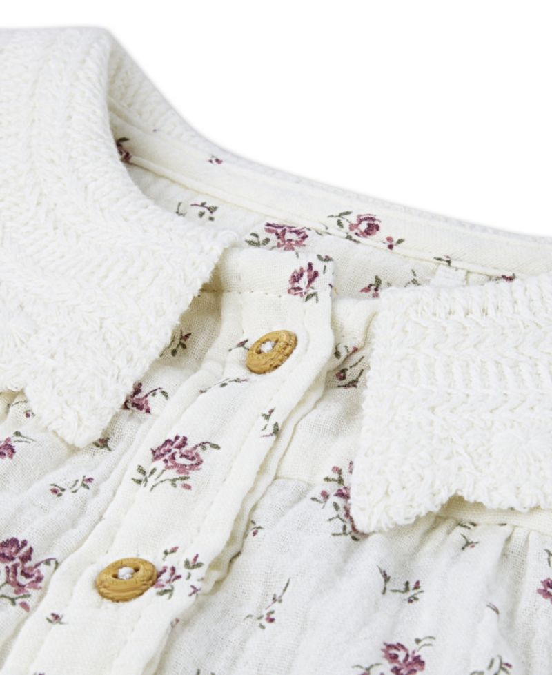 Baby Girls' Collared Blouse Top and Flared Leggings, 2-Piece Set