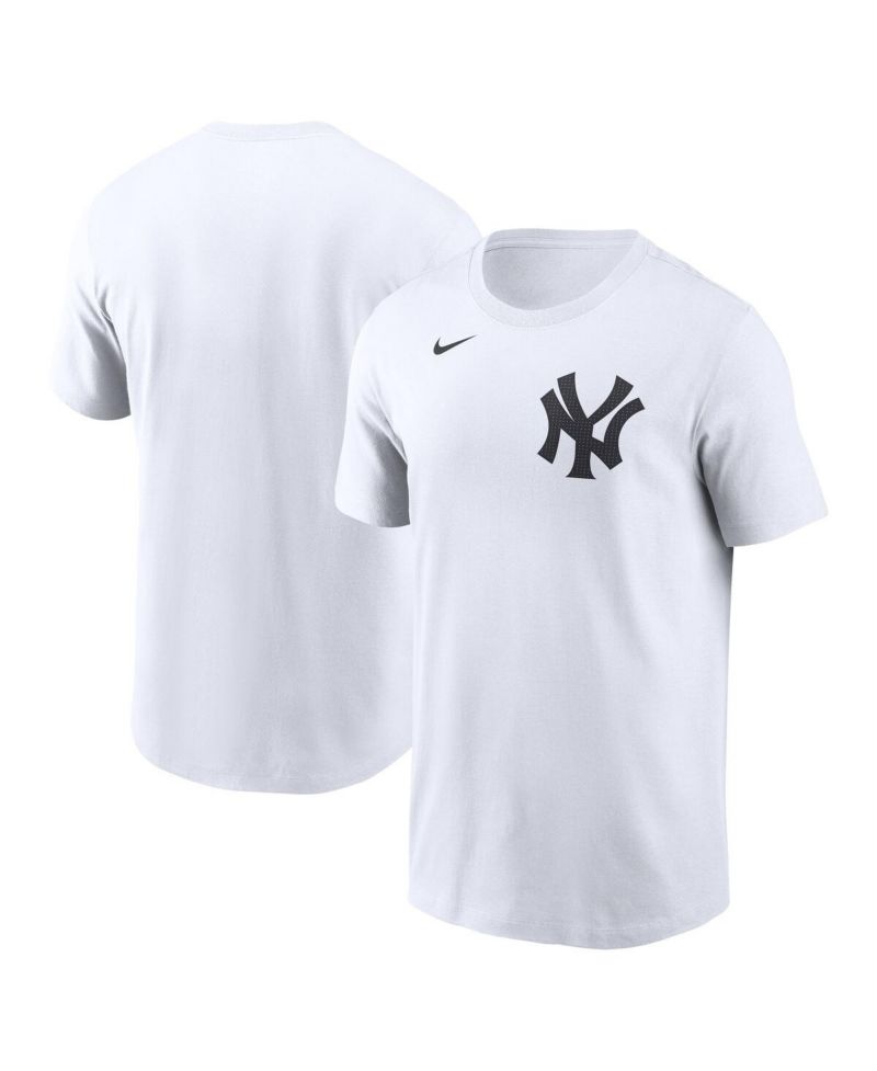 Мужская белая футболка с надписью New York Yankees Fuse