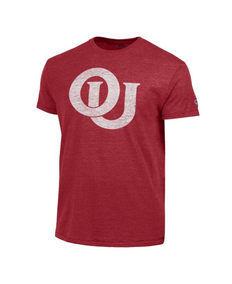 Men's Crimson Oklahoma Sooners Vintage Triumph Tri-Blend T-Shirt