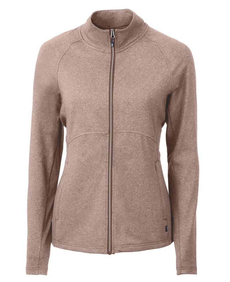Women's Cutter and Buck Adapt Eco Knit Heather Recycled Full Zip