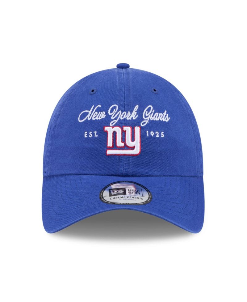 Women's Royal New York Giants Script Casual Classic Adjustable Hat