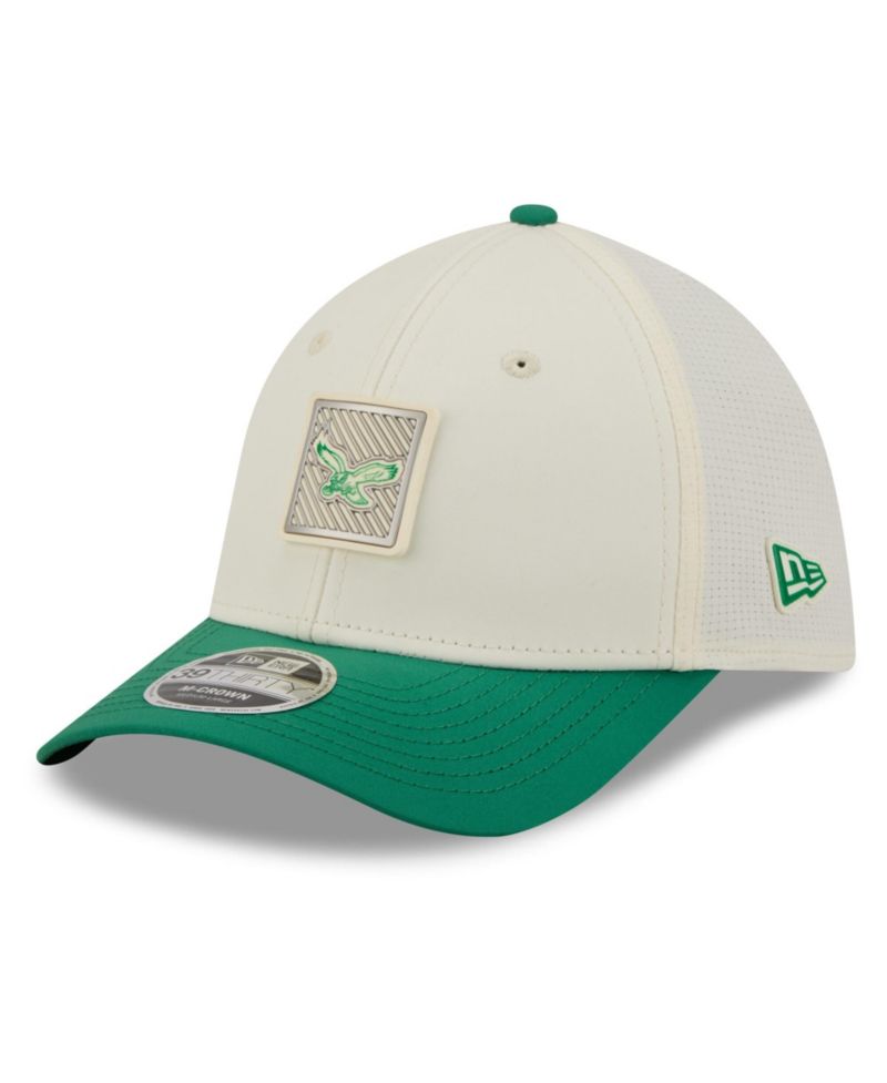 Men's Cream/Kelly Green Philadelphia Eagles 2026 NFL Training Camp 39THIRTY Flex Hat