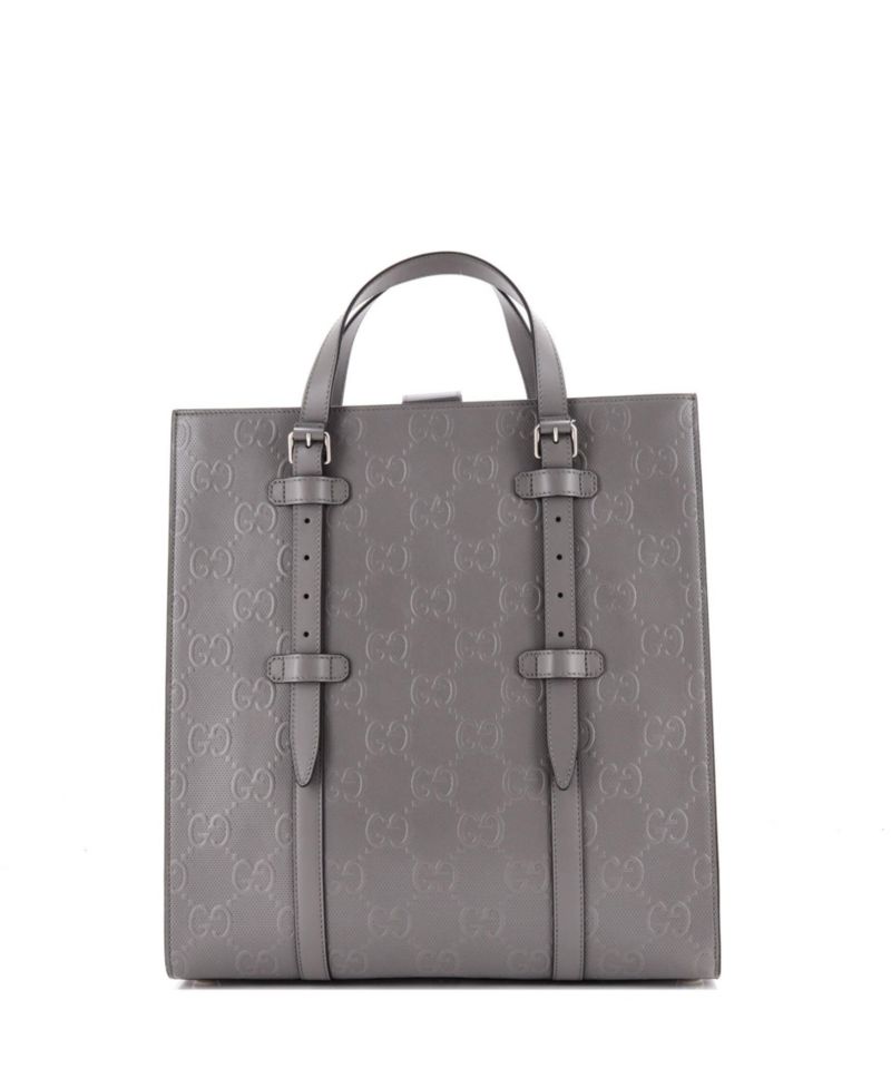 Medium Tote Bag GG Embossed Perforated Leather