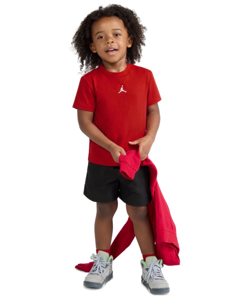Boys' 2T-7 Dri-FIT Crewneck Jersey T-Shirt and Mesh Shorts, 2-Piece Set