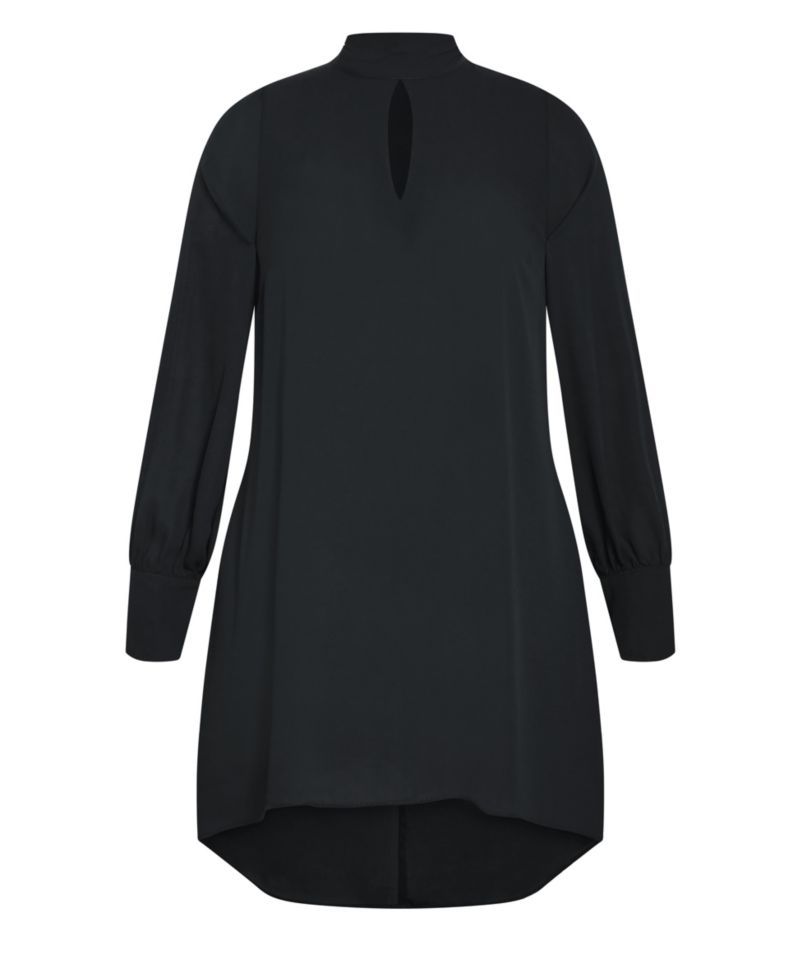 Plus Size Neck Tie Tunic