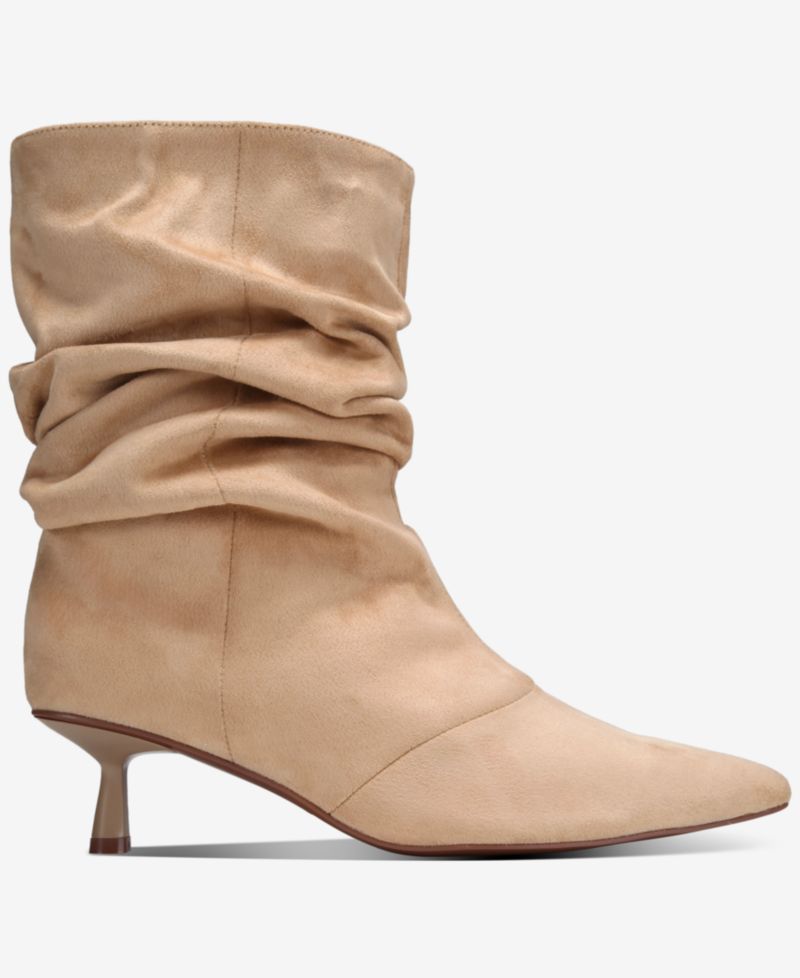 Women's Nyla Slouch Heeled Dress Booties - Extended Sizes Available