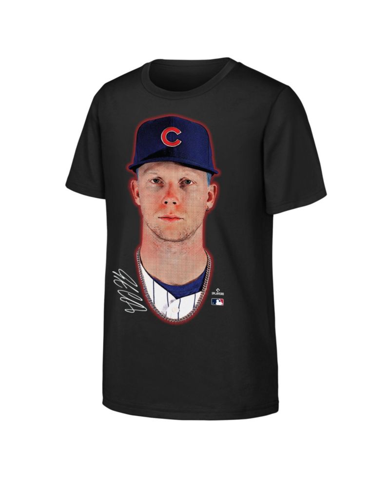 Big Boys and Girls Pete Crow-Armstrong Black Chicago Cubs Headliner T-Shirt
