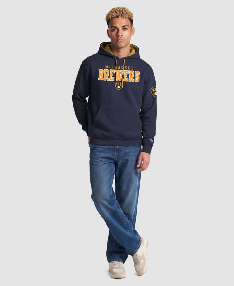 Men's Navy Milwaukee Brewers Fleece Hoodie