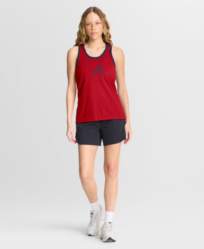 Women's Red Atlanta Braves Tri-Blend Dri-FIT Racerback Tank Top