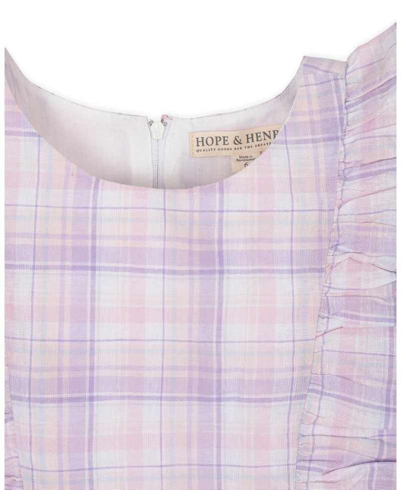 Big Girls Hope and Henry Linen Flutter Sleeve Pinafore Dress
