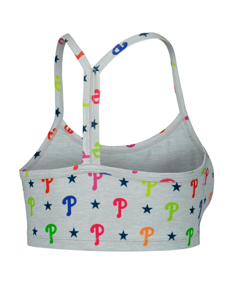 Women's Gray Philadelphia Phillies TLC Rainbow Bra
