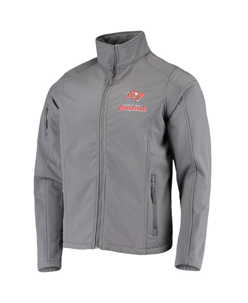 Men's Pewter Tampa Bay Buccaneers Sonoma Softshell Full-Zip Jacket