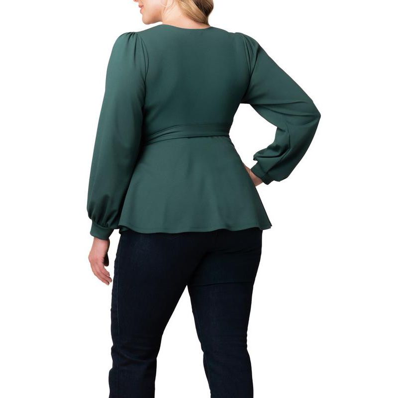 Plus Size Natasha Long Sleeve Wrap Top