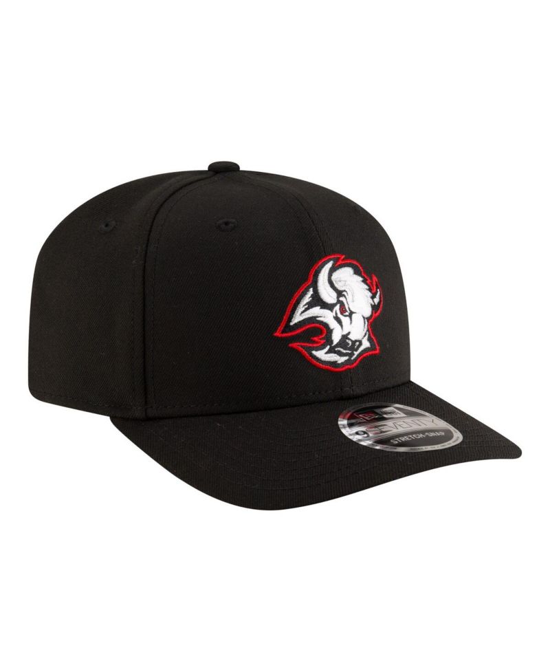 Men's Black Buffalo Sabres 9SEVENTY Stretch-Snap Adjustable Hat