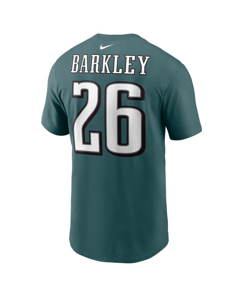 Nike Men's Saquon Barkley Midnight Green Philadelphia Eagles Player Name & Number T-Shirt