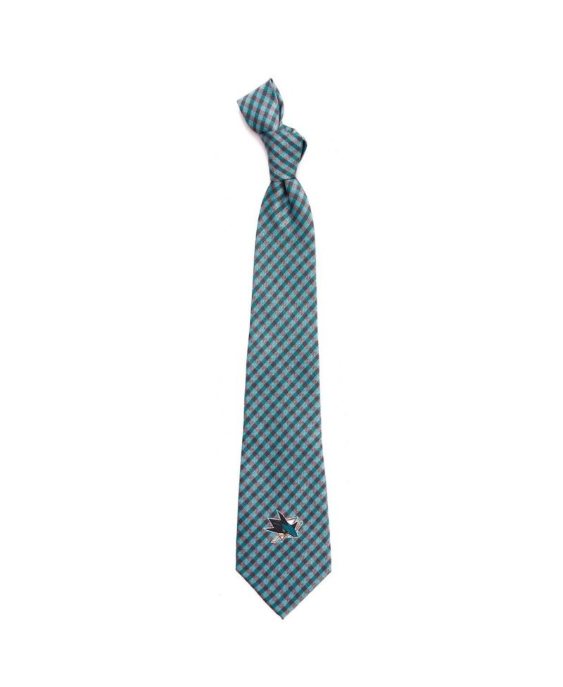 Men's San Jose Sharks Gingham Tie