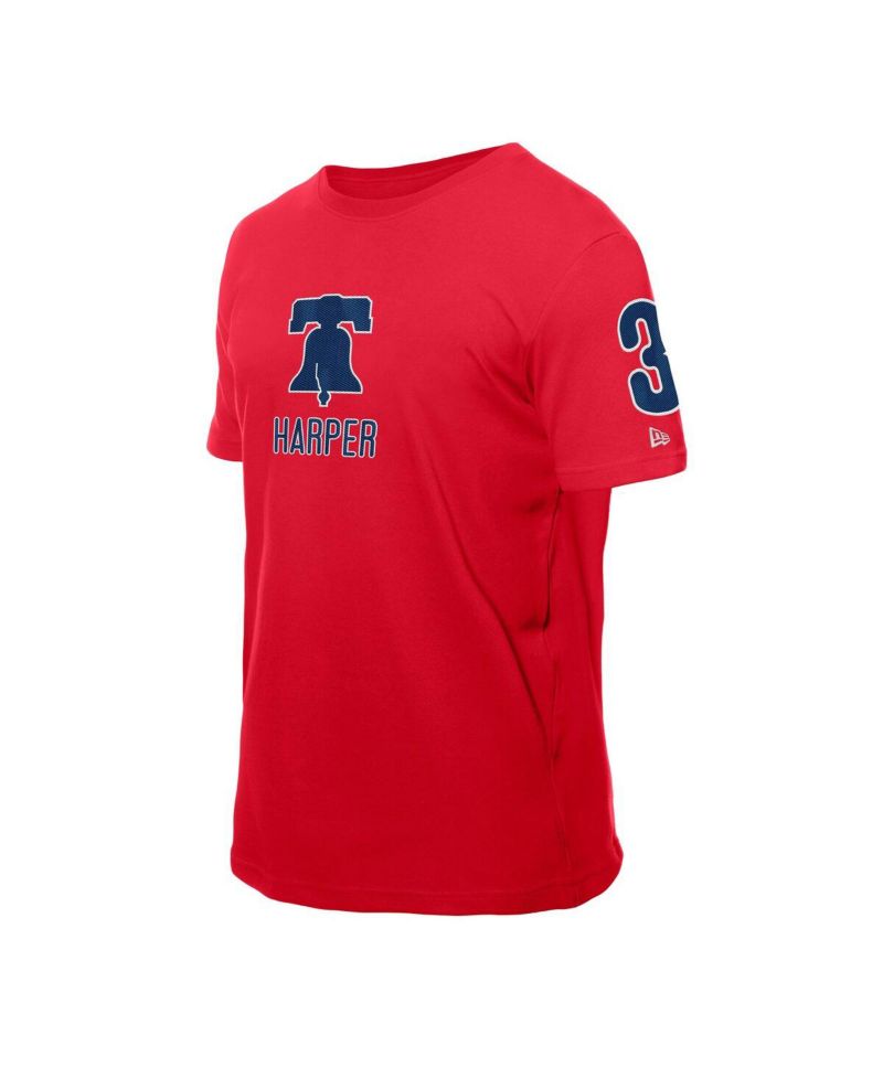 Men's Bryce Harper Red Philadelphia Phillies Design Lab Name & Number T-Shirt