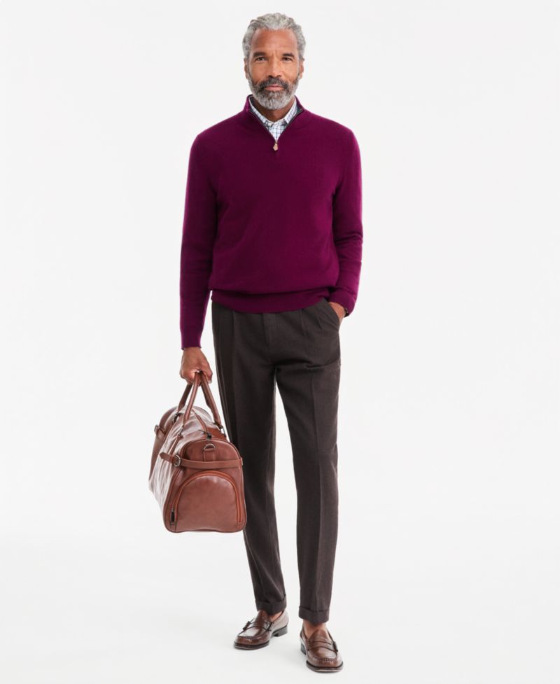 Men's Cashmere Quarter-Zip Sweater