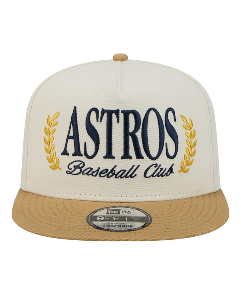 Men's Cream Houston Astros Club 9FIFTY A-Frame Snapback Hat