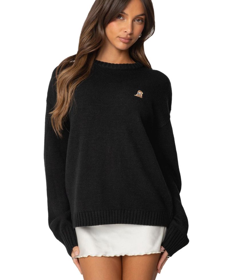 Women's Puppy Love Embroidered Sweater