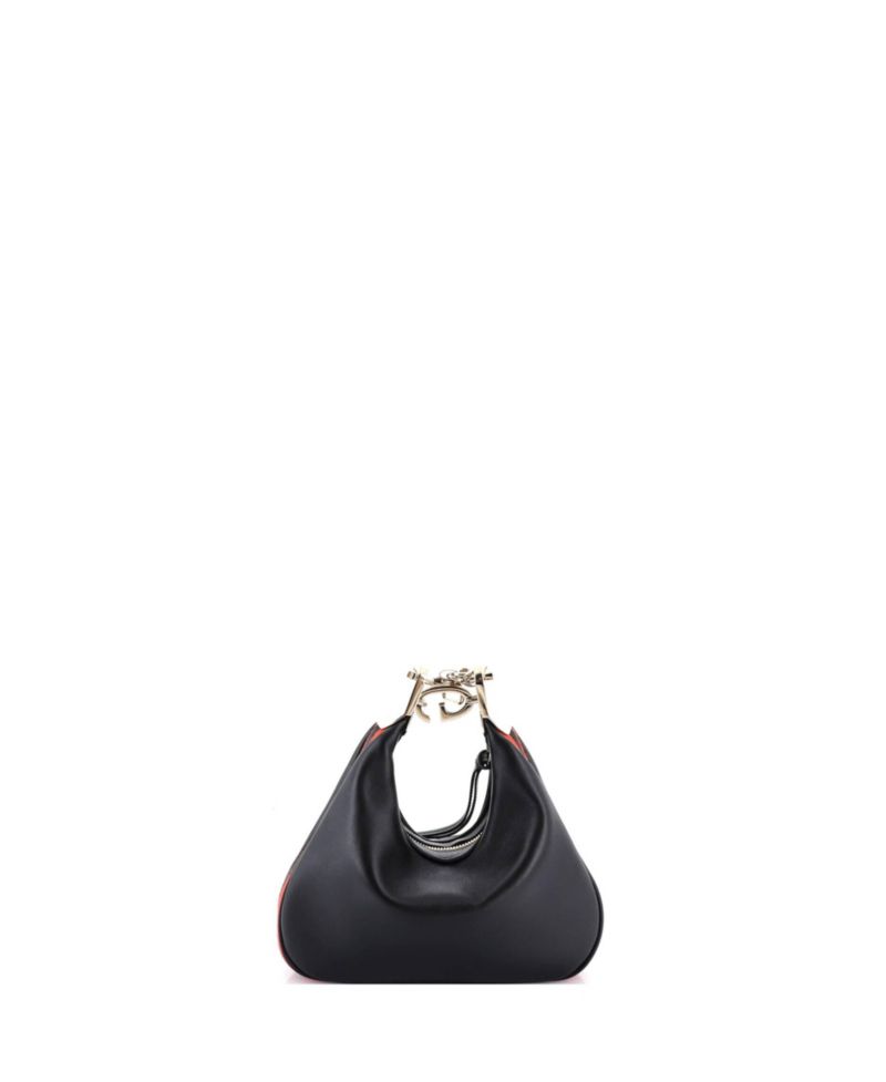 Small Attache Shoulder Bag Leather