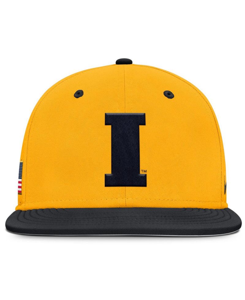 Men's Gold Iowa Hawkeyes On-Field Dugout True Performance Fitted Hat