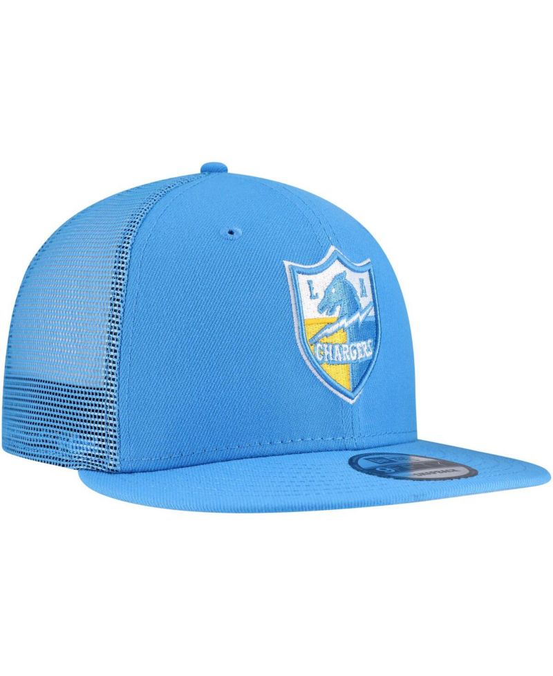 Men's Powder Blue Los Angeles Chargers Throwback Main Trucker 9FIFTY Snapback Hat