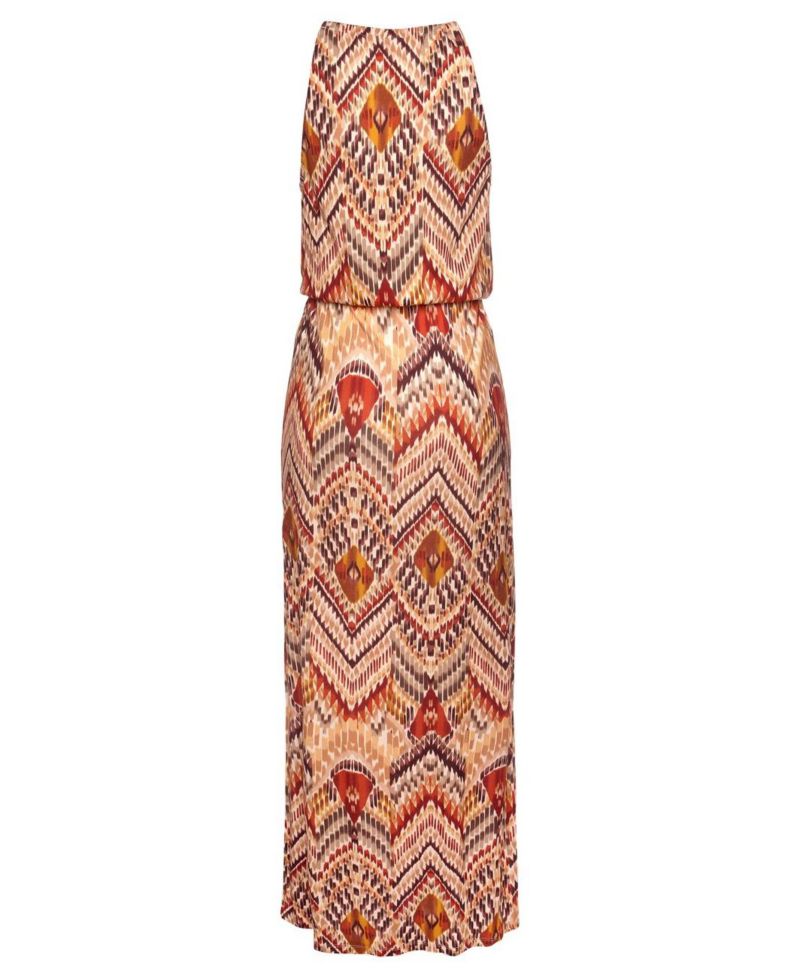 Women's Halter Print Maxi Dress