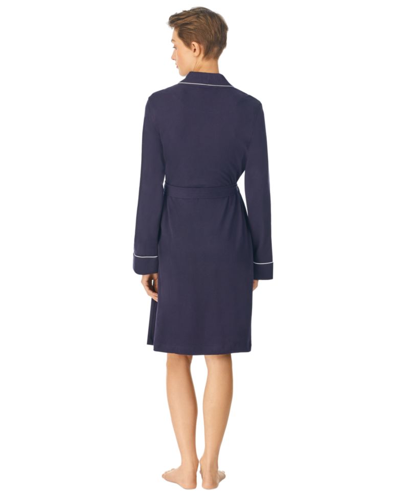 Quilted Shawl Collar Short Robe
