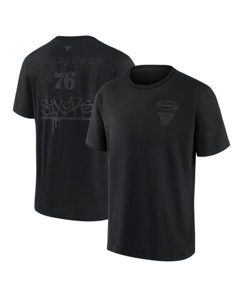 Men's Philadelphia 76ers Blackout Heavyweight T-Shirt